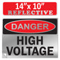 Danger High Voltage OSHA WARNING Safety Label Sign Decal 6 mil Laminated Engineer Grade UV Protected Red Black White ANSI NFPA Weather Resistant Indoor Outdoor Use 84877 84875 84876 89173