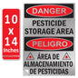 Danger - Pesticide Insecticide Storage Area OSHA WARNING Safety Hazard Label Sign Decal 6 mil Laminated Engineer Grade UV Protected ANSI NFPA Weather Resistant Indoor Outdoor 46440 126956