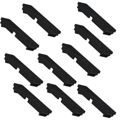 10 Pack Breaker Filler Plate 1/2 Inch Wide Black Electric Panel Cover Circuit Breaker Box Cover Knockout Filler Plate Box Covers