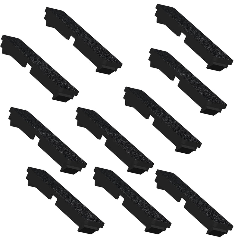 10 Pack Breaker Filler Plate 1/2 Inch Wide Black Electric Panel Cover Circuit Breaker Box Cover Knockout Filler Plate Box Covers