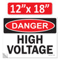 Danger High Voltage OSHA WARNING Safety Label Sign Decal 6 mil Laminated Engineer Grade UV Protected Red Black White ANSI NFPA Weather Resistant Indoor Outdoor Use 84877 84875 84876 89173