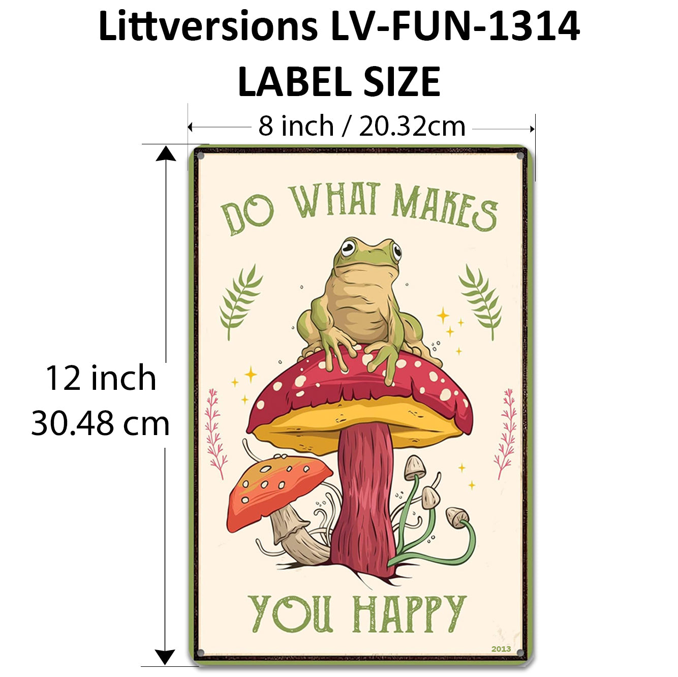 2 Pack  8"x12" Vintage Funny Garden Signs Laminated Vinyl Decals "Do What Makes Happy" & "Let it be" Gift Plant Lover Décor Greenhouse Potting Shed Outdoor Yard Art Home Poster Rustic Look