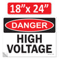 Danger High Voltage OSHA WARNING Safety Label Sign Decal 6 mil Laminated Engineer Grade UV Protected Red Black White ANSI NFPA Weather Resistant Indoor Outdoor Use 84877 84875 84876 89173