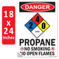 Danger Propane No Smoking No Open Flames OSHA WARNING Safety Hazard Label Sign Decal 6 mil Laminated Engineer Grade UV Protected ANSI NFPA Fade/Weather Resistant Indoor Outdoor Use 103926