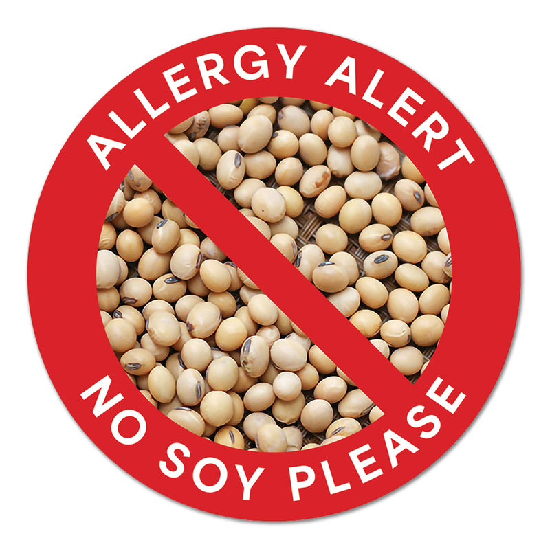 Allergy Safety Labels 1.5/3" Stickers - Food Allergies Awareness Safety Decals for School, Daycare, Lunch Boxes, and Food Containers-High-Visibility Vinyl Waterproof