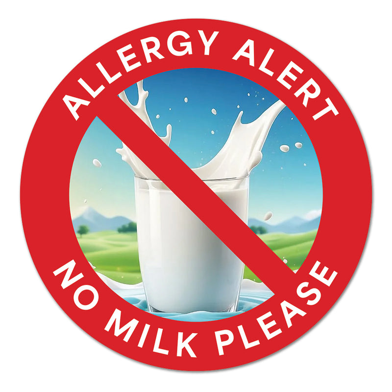 Allergy Safety Labels 1.5/3" Stickers - Food Allergies Awareness Safety Decals for School, Daycare, Lunch Boxes, and Food Containers-High-Visibility Vinyl Waterproof