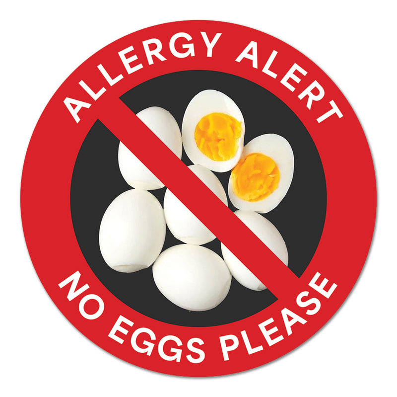 Allergy Safety Labels 1.5/3" Stickers - Food Allergies Awareness Safety Decals for School, Daycare, Lunch Boxes, and Food Containers-High-Visibility Vinyl Waterproof