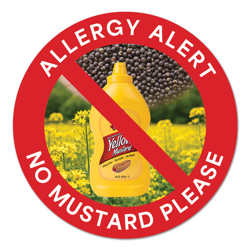 Allergy Safety Labels 1.5/3" Stickers - Food Allergies Awareness Safety Decals for School, Daycare, Lunch Boxes, and Food Containers-High-Visibility Vinyl Waterproof