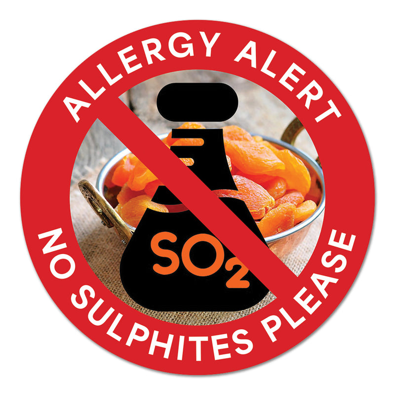 Allergy Safety Labels 1.5/3" Stickers - Food Allergies Awareness Safety Decals for School, Daycare, Lunch Boxes, and Food Containers-High-Visibility Vinyl Waterproof