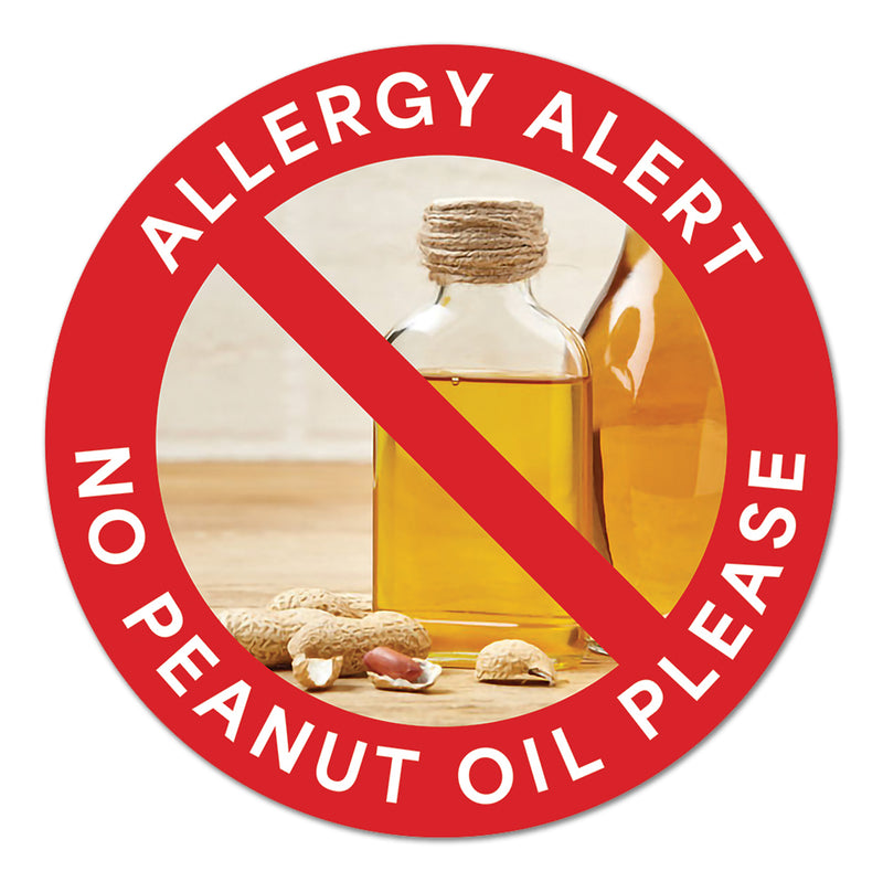 Allergy Safety Labels 1.5/3" Stickers - Food Allergies Awareness Safety Decals for School, Daycare, Lunch Boxes, and Food Containers-High-Visibility Vinyl Waterproof