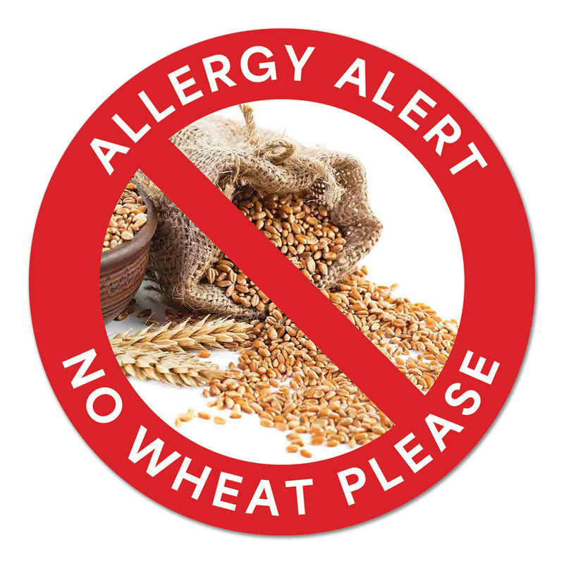 Allergy Safety Labels 1.5/3" Stickers - Food Allergies Awareness Safety Decals for School, Daycare, Lunch Boxes, and Food Containers-High-Visibility Vinyl Waterproof