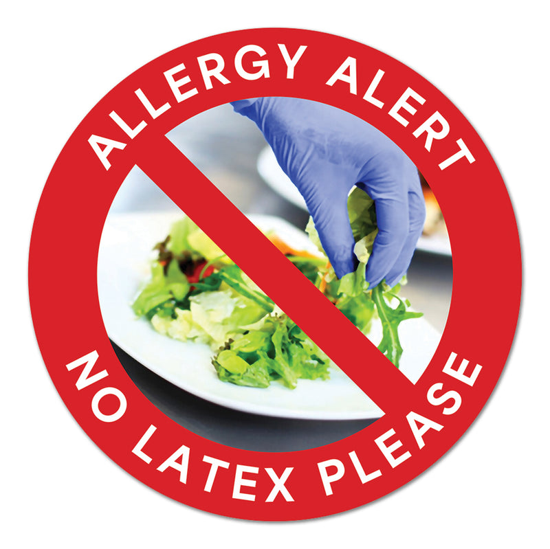 Allergy Safety Labels 1.5/3" Stickers - Food Allergies Awareness Safety Decals for School, Daycare, Lunch Boxes, and Food Containers-High-Visibility Vinyl Waterproof