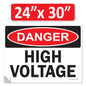 Danger High Voltage OSHA WARNING Safety Label Sign Decal 6 mil Laminated Engineer Grade UV Protected Red Black White ANSI NFPA Weather Resistant Indoor Outdoor Use 84877 84875 84876 89173