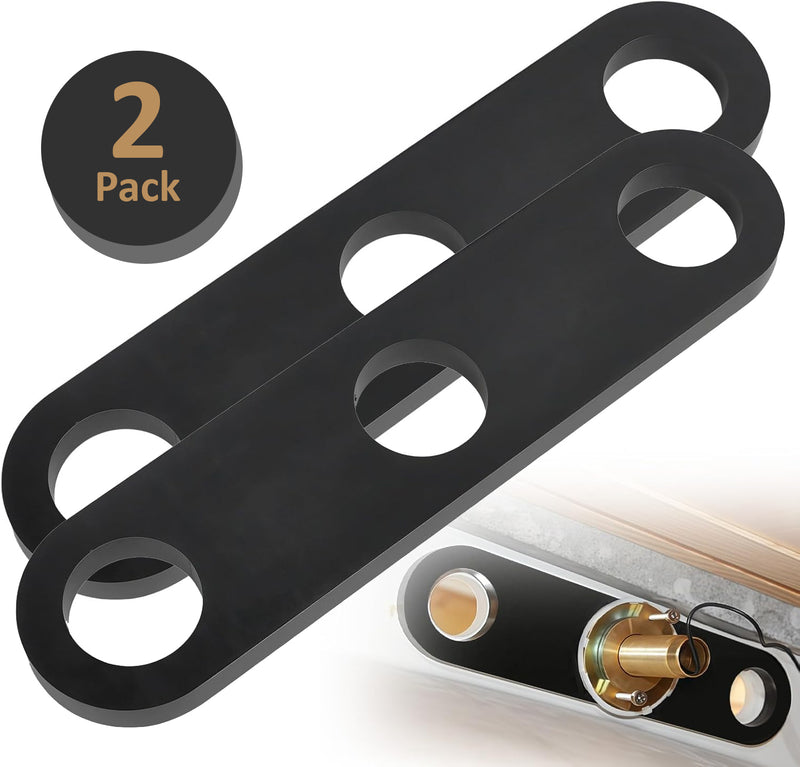 RP37490 Faucet Stabilization Plate for Delta Victorian, Leland & Pilar Kitchen Faucets Under Sink 3-Hole Support Bracket for Stainless Steel Sinks Prevents Faucet Wobble & Sagging, Black Finish