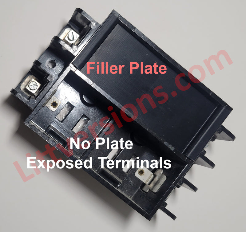2 Pack 1.5 inch Universal Filler Plate 1.5" x 3.75" Blank Flush Cover for AEC Electric Panel Amalgamated Fuse Box Electrical Panel Box