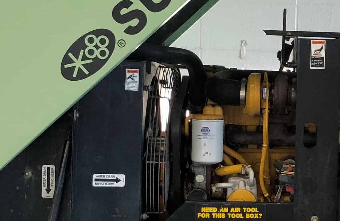 Safety Decal & Sticker Set Replacement for Sullair Air Compressors | Fits 185 - 425 CFM Portable Units