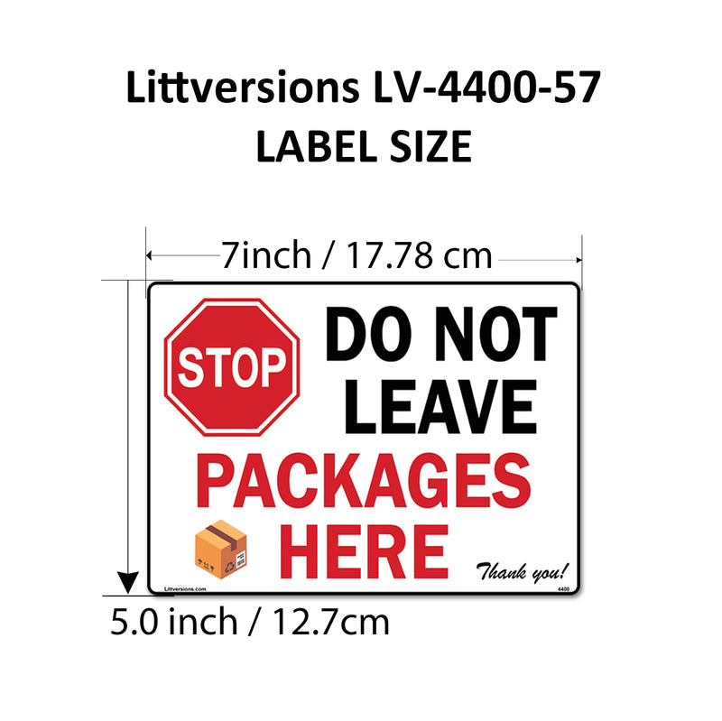 8 Pack 5"x7" Package Delivery Sign for Home, Office, Box, Front door, Porch Self-Adhesive "Do Not Leave Packages Here" Waterproof Sign for UPS, FedEx, Amazon, USPS, DHL Decal