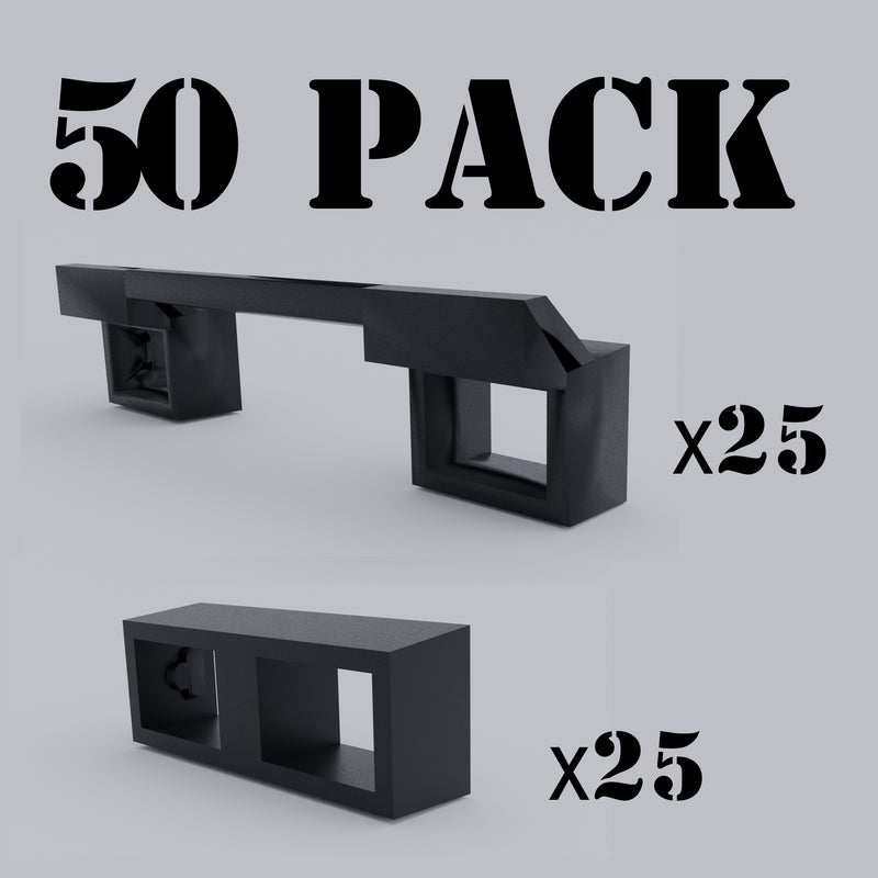 50 Pack 25 Outside and 25 Inside Handle Tie for Joining Two Tandem Siemens Breakers Common Trip QTH2