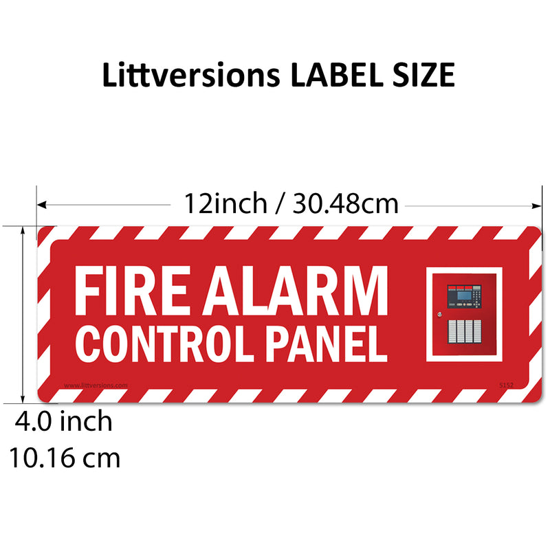 Fire Alarm Control Panel OSHA Notice Sign Labels Decals High-Visibility Safety 2x6/3x9/4x12" Reflective/Non-Reflective Stickers, Waterproof UV Resistant Vinyl for Business & Construction Sites