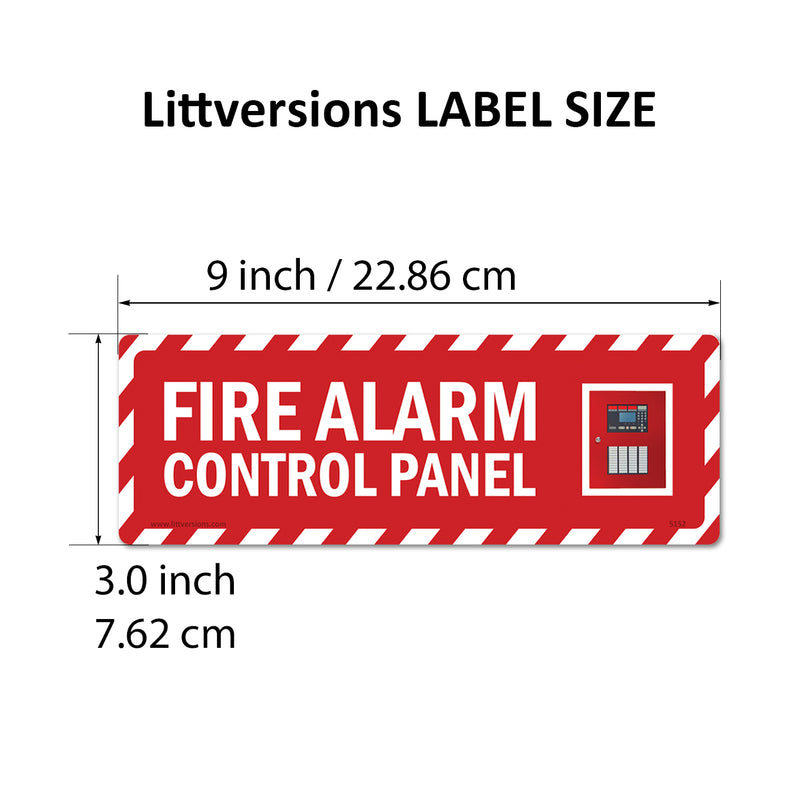 Fire Alarm Control Panel OSHA Notice Sign Labels Decals High-Visibility Safety 2x6/3x9/4x12" Reflective/Non-Reflective Stickers, Waterproof UV Resistant Vinyl for Business & Construction Sites
