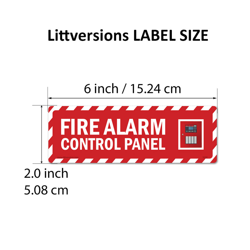Fire Alarm Control Panel OSHA Notice Sign Labels Decals High-Visibility Safety 2x6/3x9/4x12" Reflective/Non-Reflective Stickers, Waterproof UV Resistant Vinyl for Business & Construction Sites