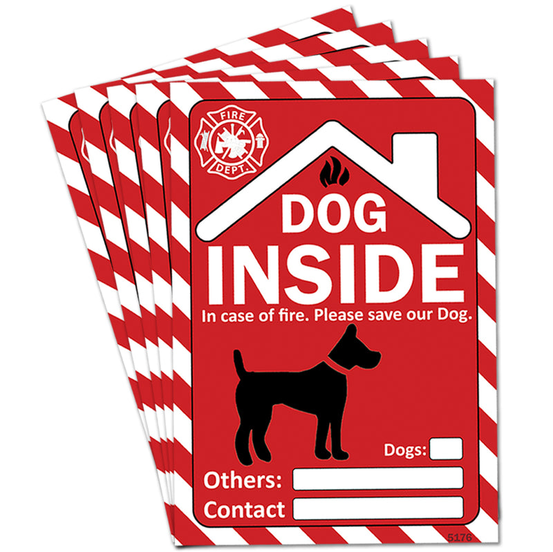 Pet Rescue Alert Fire Safety 3.5"x 5" Stickers Emergency Pets/Bird/Dog/Cat Inside Window Decal Vinyl – In Case of Fire Please Rescue Our Pets Sign for Doors & Windows – Red/White High Visibility