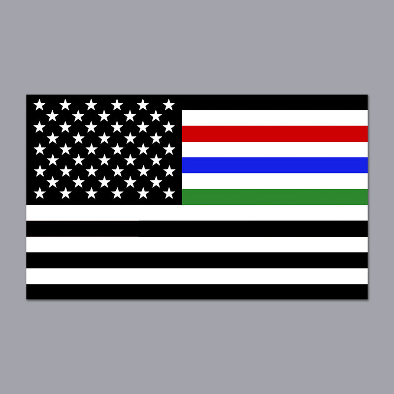 Patriotic Flag 3x5/6x10" Stickers, Car Decals, Premium Weatherproof Glossy Vinyl USA/CAN Flag Truck Window, Vehicle Bumper, Hard Hat, Helmet, Motorcycle, Laptop, Cooler