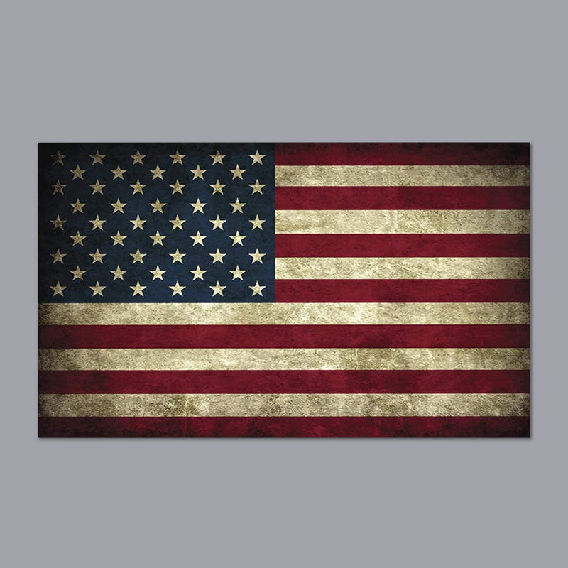Patriotic Flag 3x5/6x10" Stickers, Car Decals, Premium Weatherproof Glossy Vinyl USA/CAN Flag Truck Window, Vehicle Bumper, Hard Hat, Helmet, Motorcycle, Laptop, Cooler