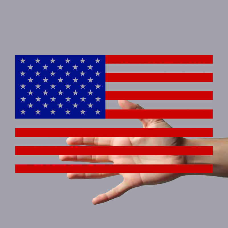 Patriotic Flag 3x5/6x10" Stickers, Car Decals, Premium Weatherproof Glossy Vinyl USA/CAN Flag Truck Window, Vehicle Bumper, Hard Hat, Helmet, Motorcycle, Laptop, Cooler
