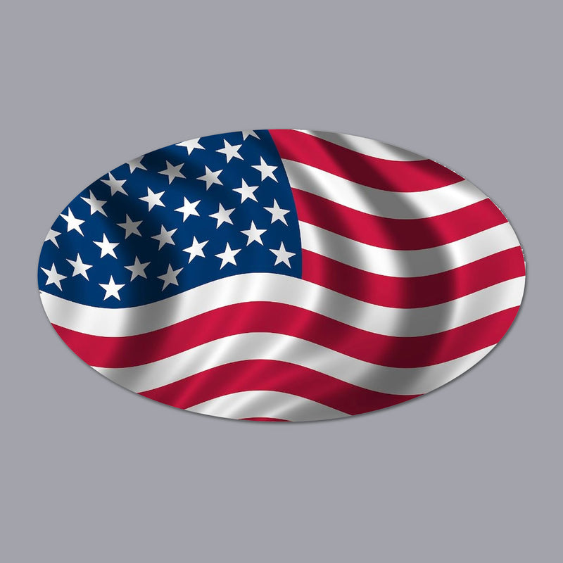 Patriotic Flag 3x5/6x10" Stickers, Car Decals, Premium Weatherproof Glossy Vinyl USA/CAN Flag Truck Window, Vehicle Bumper, Hard Hat, Helmet, Motorcycle, Laptop, Cooler