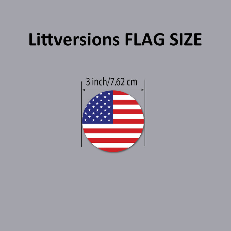 Patriotic Flag 3x5/6x10" Stickers, Car Decals, Premium Weatherproof Glossy Vinyl USA/CAN Flag Truck Window, Vehicle Bumper, Hard Hat, Helmet, Motorcycle, Laptop, Cooler