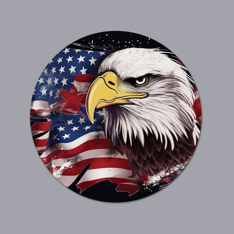 Patriotic Flag 3x5/6x10" Stickers, Car Decals, Premium Weatherproof Glossy Vinyl USA/CAN Flag Truck Window, Vehicle Bumper, Hard Hat, Helmet, Motorcycle, Laptop, Cooler