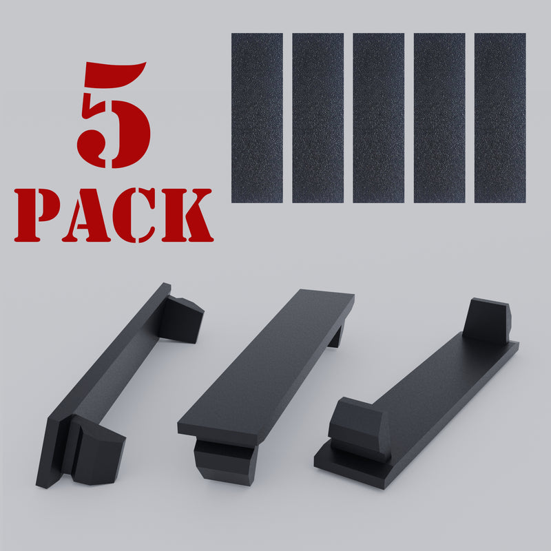 5 Pack 3/8 inch Knockout Filler Plate 3/8" x 2" Blank Flush Cover for MCB Miniature AC DC Circuit Breaker Electrical Panel Box Load Center Universal ABB DIN Rail Boxes