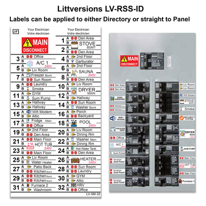 Littversions 260 Pcs Circuit Identification Labels Markers Stickers Decals with Icons