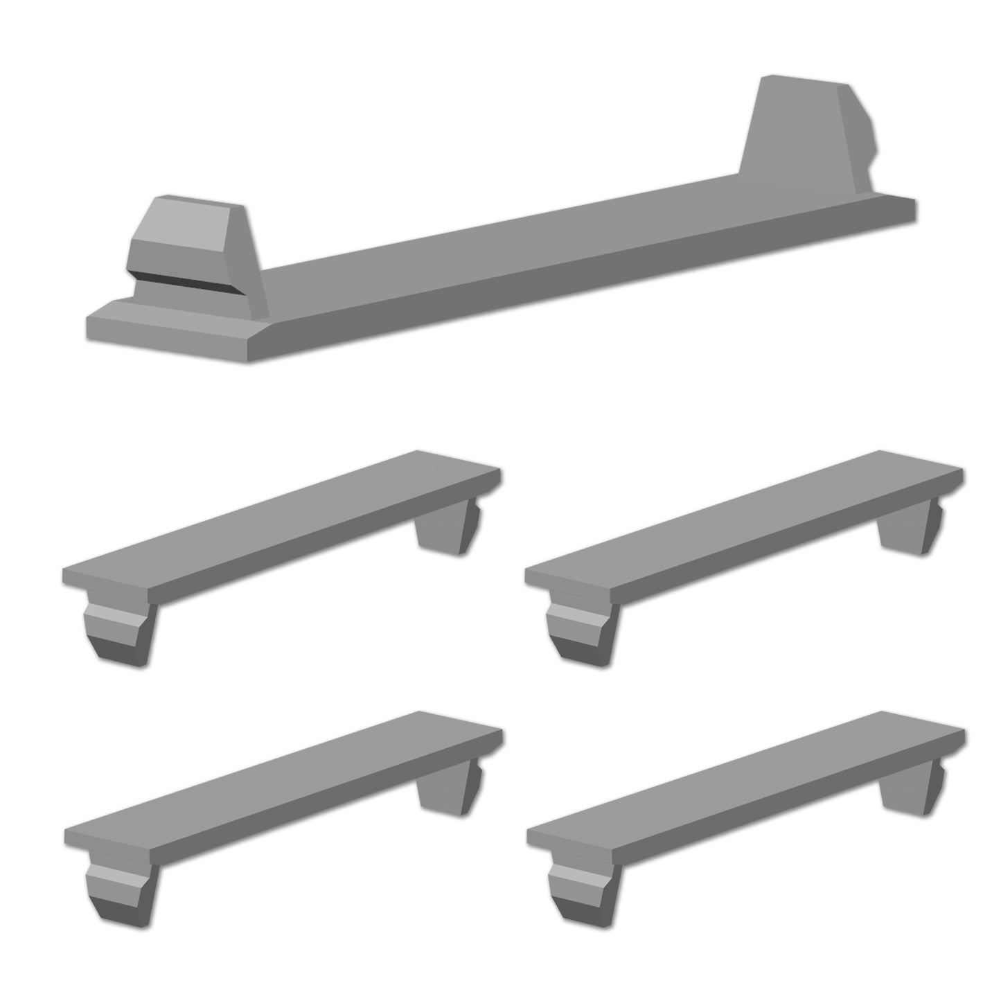 5 Pack 1/2 inch GE TFH THQP Challenger Type A Square D Universal Knockout Filler Plate 1/2" x 2.5" Blank Flush Cover for Twist Thin Circuit Breaker Electrical Panel Box Load Center