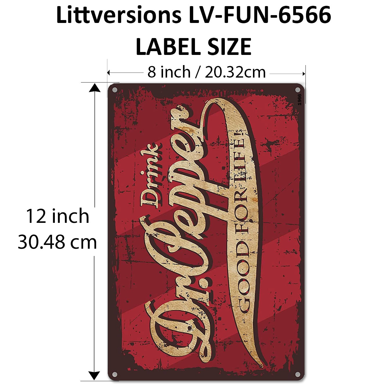 2 Pack 8"x12" Vintage Funny Bar Signs Vinyl Laminated Decals "Dr. Pepper Good for Life" Unique Gift Dr Pepper Lovers Home Bar Basement Garage ManCave Rustic Humor Décor Art Poster Pub Wall Art
