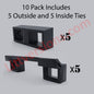 10 Pcs Handle Tie for Joining Outside and Inside Quad Siemens Breakers Common Trip QTH2