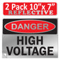 Danger High Voltage OSHA WARNING Safety Label Sign Decal 6 mil Laminated Engineer Grade UV Protected Red Black White ANSI NFPA Weather Resistant Indoor Outdoor Use 84877 84875 84876 89173