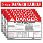 Littversions 5 Pack 4" x 6" Danger Arc Flash Boundary Arc Flash PPE Category Minimum Arc Rating Of Clothing VAC Shock Labels 121077 121078 122977 122978 Sticker Decal Vinyl