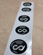 5 Pack 1" Black Round Replacement Connecteam NFC Tag with Ready to use NFC 213 Tags -Rewriteable NFC tag