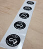 5 Pack 1" Black Round Replacement Connecteam Label with Ready to use NFC 213 Tags for Clock in & Out -Rewriteable NFC tag