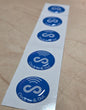 5 Pack 1" Blue Round Replacement Connecteam Label with Ready to use NFC 213 Tags for Clock in & Out -Rewriteable NFC tag