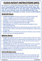 1 Pack 10"x14" Laminated Vinyl Clock in/Out Instructions Label Sign for Using Connecteam App - NFC for Andriod and iPhone Users