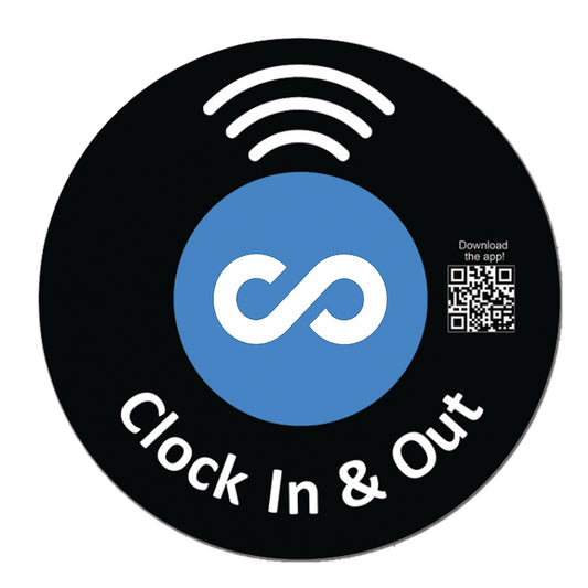 Black Circle Replacement Connecteam Label with Ready to use NFC 215 Tags for Clock in & Out -Rewriteable NFC tag (Copy)