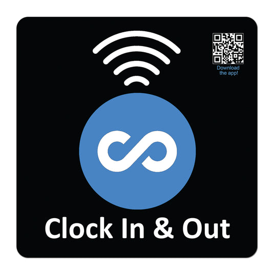 Black Replacement Connecteam Label with Ready to use NFC 215 Tags for Clock in & Out -Rewriteable NFC tag