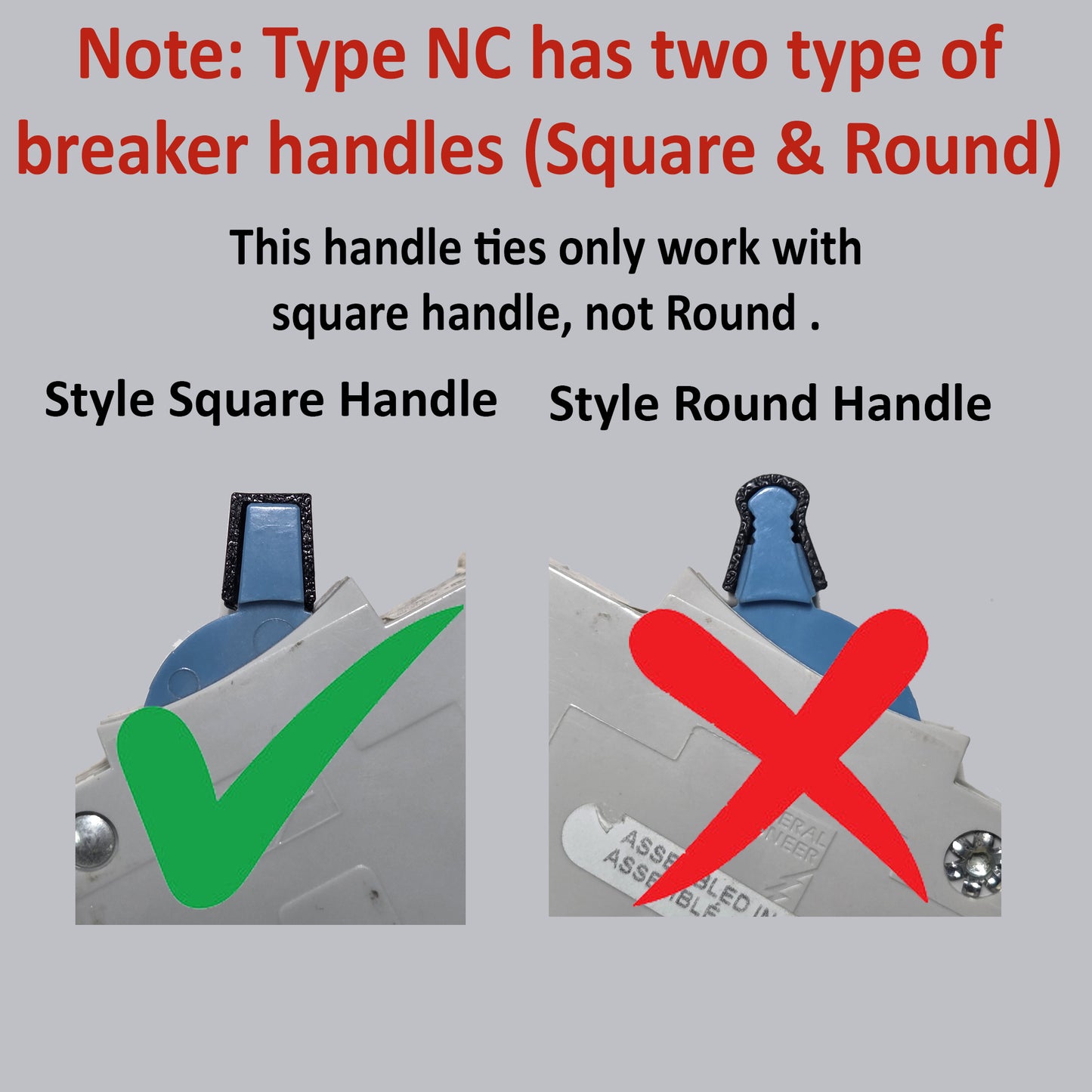 5 Pack HTNCCP Handle Ties For Federal Pioneer FPE Stab-lok 2 Pole Square Handle NC Type breakers