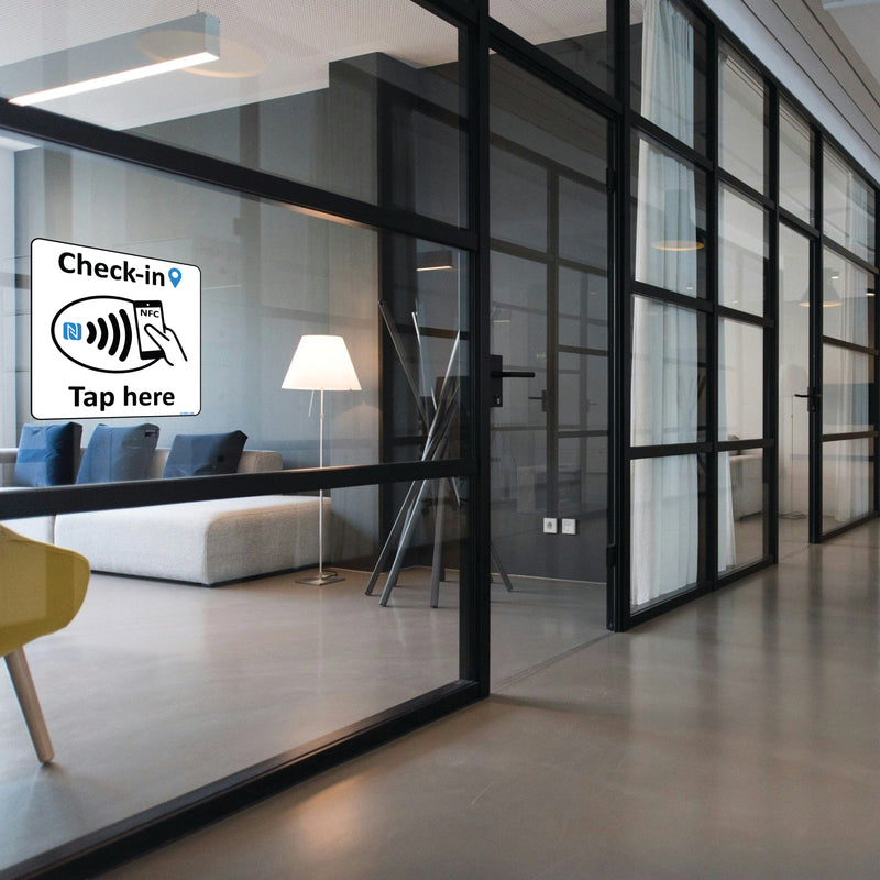 Check-in Automation Label with Rewriteable NTAG215 Tags Asset Tracking Security Patrol Cleaning Crew Equipment Log hospilaity Patient Guest Event Management Clock in/Out