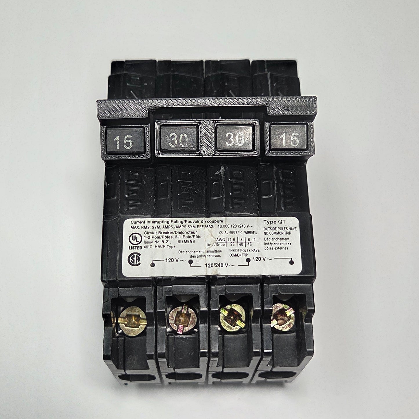 20 Pack Handle Tie for Joining 10 Outside and 10 Inside Quad Siemens Breakers Common Trip QTH2