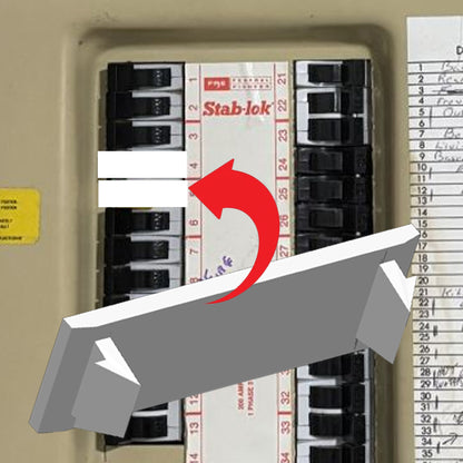 25 Pack 1/2 inch FPE NA NC NCFS Federal Pacific Stab-lok Universal Knockout Filler Plate 1/2" x 1.5" Blank Flush Cover for Twist Thin Circuit Breaker Electrical Panel Box Load Center