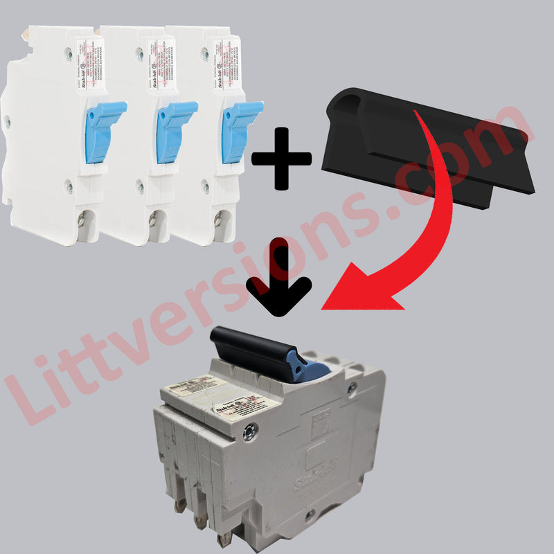 2 Pack HTNCCP Handle Ties For Federal Pioneer FPE Stab-lok 3 Pole Round Handle NC Type breakers